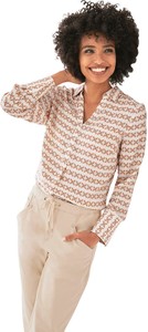 Bluzka Heine z dekoltem w kształcie litery v z długim rękawem