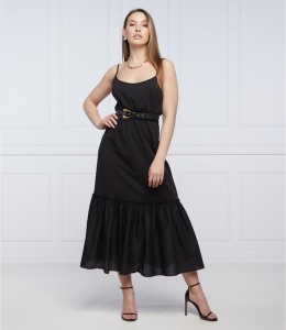 Czarna sukienka Liu-Jo na ramiączkach w stylu casual