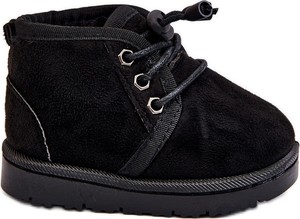 Czarne buty dziecięce zimowe Butymodne