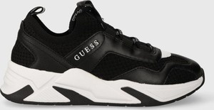 Czarne buty sportowe Guess w sportowym stylu sznurowane