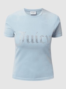 T-shirt Juicy Couture z okrągłym dekoltem w młodzieżowym stylu