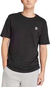 Czarny t-shirt Adidas z krótkim rękawem w stylu casual z bawełny
