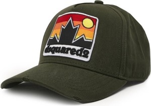 Zielona czapka Dsquared2
