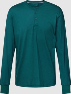 Zielona koszulka z długim rękawem Calida z bawełny