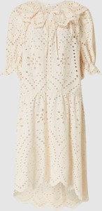 Sukienka DESIGNERS REMIX z bawełny z okrągłym dekoltem rozkloszowana