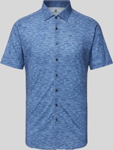 Niebieska koszula Desoto z krótkim rękawem w stylu casual