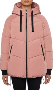 Różowa kurtka Geox z kapturem w stylu casual z tkaniny