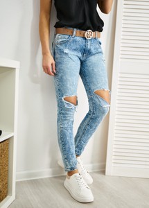 Jeansy Ligari z jeansu w stylu casual