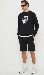 Czarna bluza Karl Lagerfeld z bawełny z nadrukiem