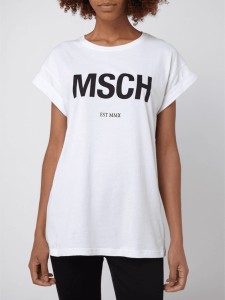 T-shirt Moss Copenhagen z krótkim rękawem w młodzieżowym stylu z bawełny