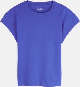 GATE Bawełniany t-shirt damski basic z krótkimi rękawami XS