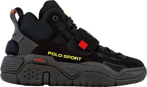 Czarne buty sportowe Ralph Lauren w sportowym stylu