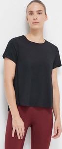 Czarny t-shirt Casall z okrągłym dekoltem z krótkim rękawem
