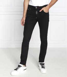 Czarne jeansy Philipp Plein w street stylu