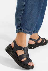 Sandały Zapatos z klamrami ze skóry