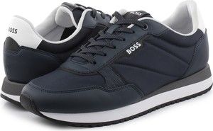 Granatowe buty sportowe Hugo Boss sznurowane w sportowym stylu