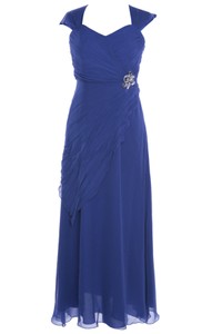 Niebieska sukienka Fokus maxi rozkloszowana z dekoltem w kształcie litery v