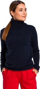 Granatowy sweter Style w stylu casual