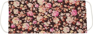 Brązowo-Różowa Maseczka Ochronna w Kwiaty, Bawełniana -ALTIES Wielorazowa, Uniwersalna, Antywirusowa MASALTS0015
