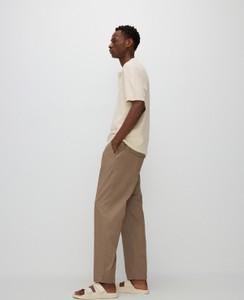 Brązowe spodnie Reserved w stylu casual z bawełny
