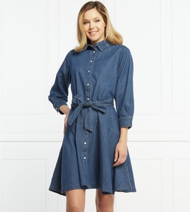 Niebieska sukienka Ralph Lauren mini w stylu casual
