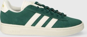 adidas sneakersy zamszowe GRAND COURT kolor zielony
