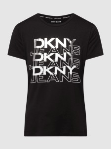 T-shirt DKNY z bawełny z okrągłym dekoltem z krótkim rękawem