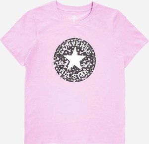 T-shirt Converse z okrągłym dekoltem z krótkim rękawem w młodzieżowym stylu