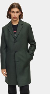 Zielony płaszcz męski Hugo Boss