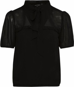 Czarna bluzka Top Secret z krótkim rękawem w stylu casual