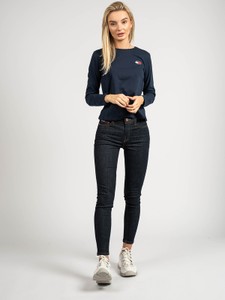 Bluzka ubierzsie.com w stylu casual z tkaniny z długim rękawem