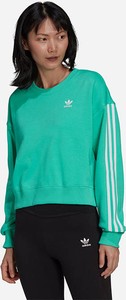 Zielona bluza Adidas Originals bez kaptura w sportowym stylu