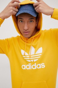 Żółta bluza Adidas Originals z bawełny