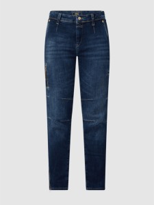 Granatowe jeansy MAC w stylu casual z bawełny
