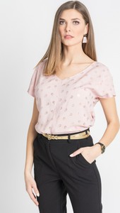 Różowa bluzka VISSAVI z krótkim rękawem