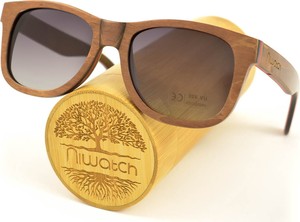 Drewniane okulary przeciwsłoneczne Niwatch Indus Grey