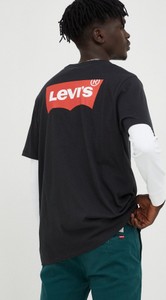 Czarny t-shirt Levis z krótkim rękawem