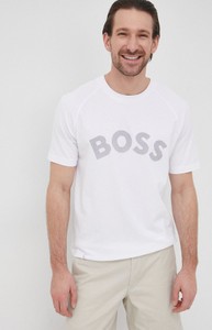 T-shirt Hugo Boss z dzianiny z nadrukiem