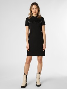 Sukienka Calvin Klein z okrągłym dekoltem mini z krótkim rękawem