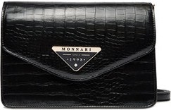 Czarna torebka Monnari lakierowana średnia w młodzieżowym stylu
