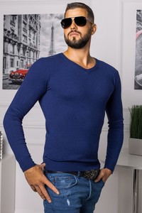 Sweter IVET z okrągłym dekoltem w stylu casual
