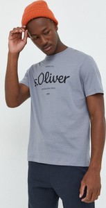T-shirt S.Oliver w młodzieżowym stylu z nadrukiem z krótkim rękawem