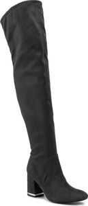 Czarne kozaki Calvin Klein za kolano na zamek