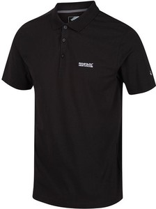 Czarna koszulka polo Regatta z bawełny z krótkim rękawem
