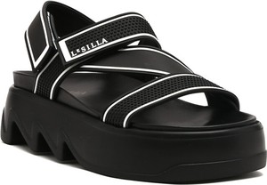 Czarne sandały Le Silla ze skóry w stylu casual