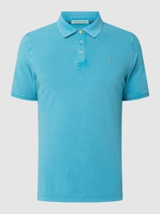 Niebieski t-shirt Colours & Sons w stylu casual z bawełny z krótkim rękawem