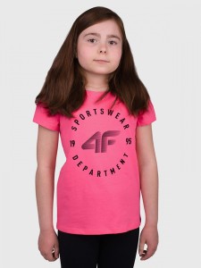 Różowa koszulka dziecięca 4F