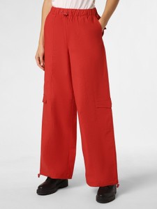 Czerwone spodnie NA-KD w stylu retro z bawełny