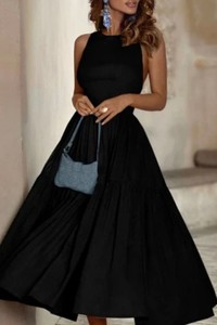 Czarna sukienka IVET gorsetowa