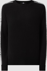 Czarny sweter Karl Lagerfeld z kaszmiru w stylu casual